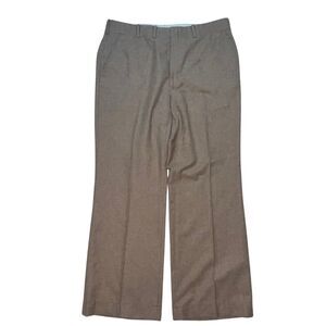 Vintage Dress Pants Mens 38x27 Wool Eclectic Grandpacore Tweed Trousers Relaxed